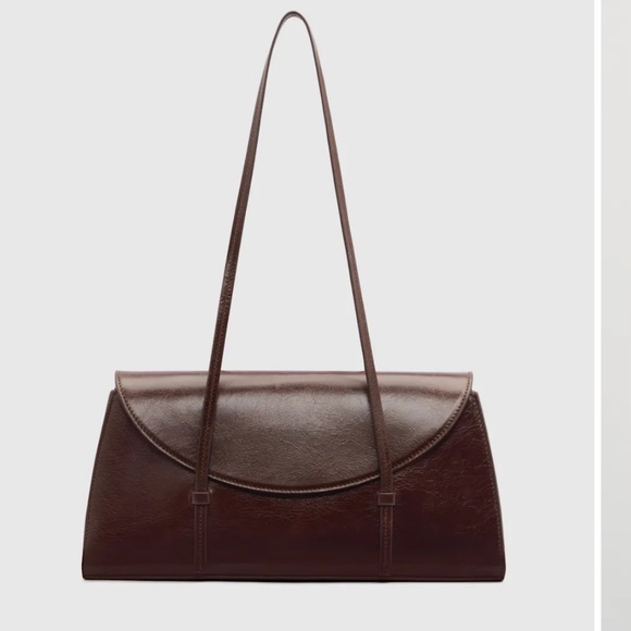 Reformation Elena Shoulder Bag Chestnut Leather - Picture 3 of 9